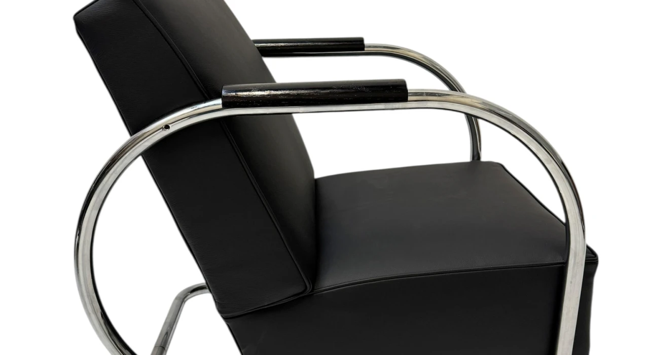 Art Deco Modernist Bauhaus Tubular Steel Lounge Chair by Frits Kuyken, 1936